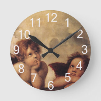 Raphael,Sistine Cherub Round Clock
