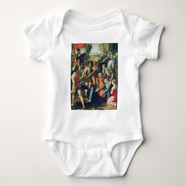 Raphael Spasimo Christ Falling Under Cross Art Baby Bodysuit (Front)
