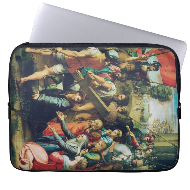 Raphael Spasimo Christ Falling Under Cross Art Laptop Sleeve (Front)
