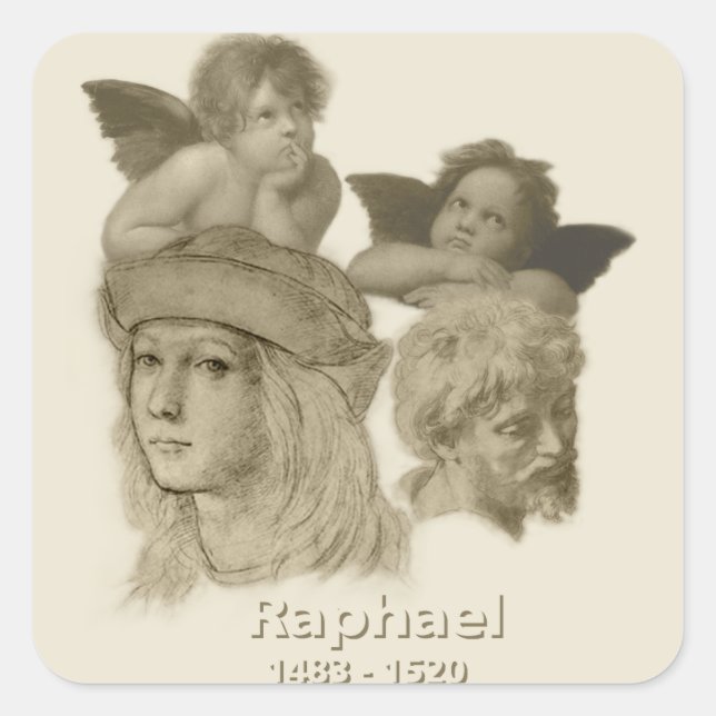 Raphael Square Sticker (Front)