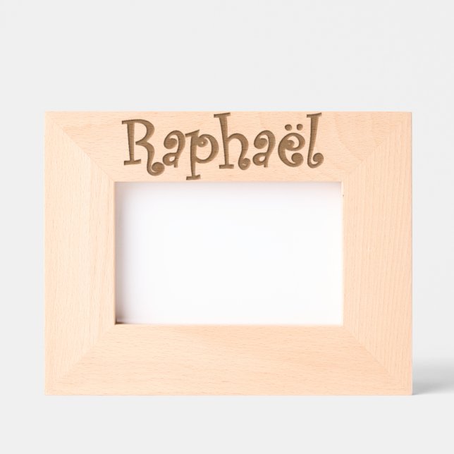 "Raphael" Standing Photo Frame – Newborn Gift (Front)