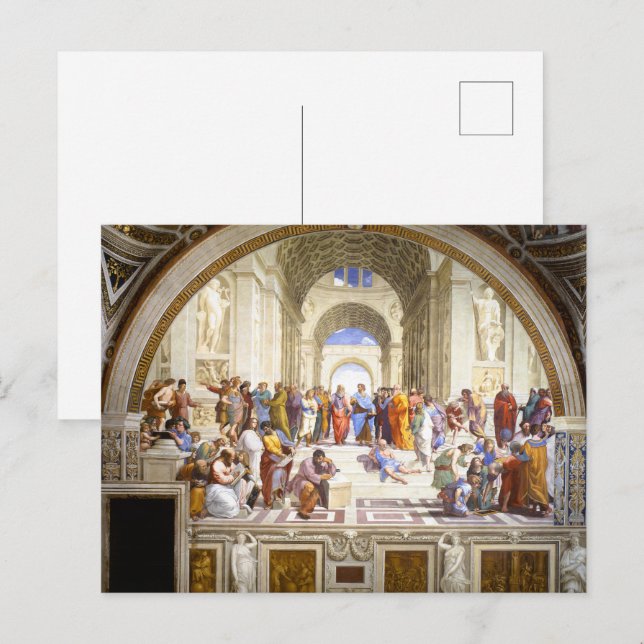 Raphael The School of Athens Renaissance Art Postcard (Front/Back)