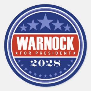 Raphael Warnock for President 2028 Classic Round Sticker