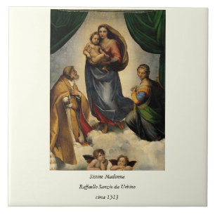 Raphael's Classic "Sistine Madonna" (circa 1513) Ceramic Tile