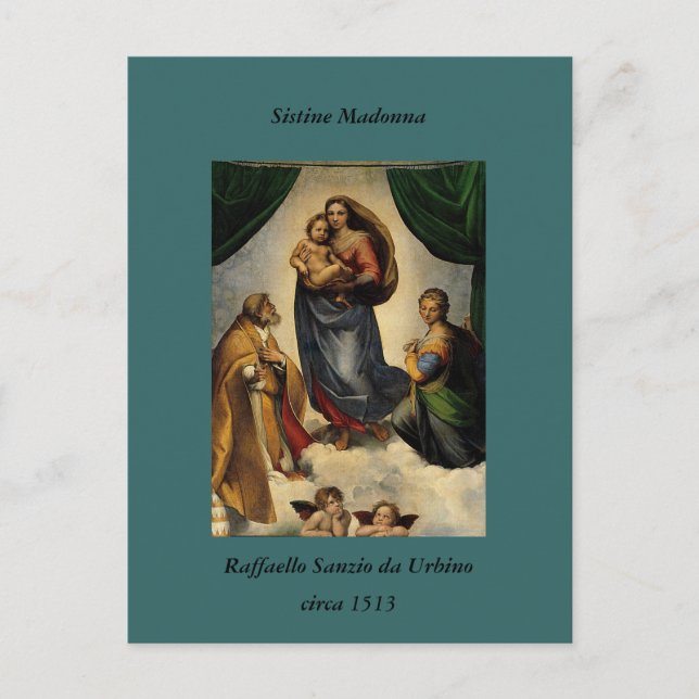 Raphael's Classic "Sistine Madonna" (circa 1513) Postcard (Front)