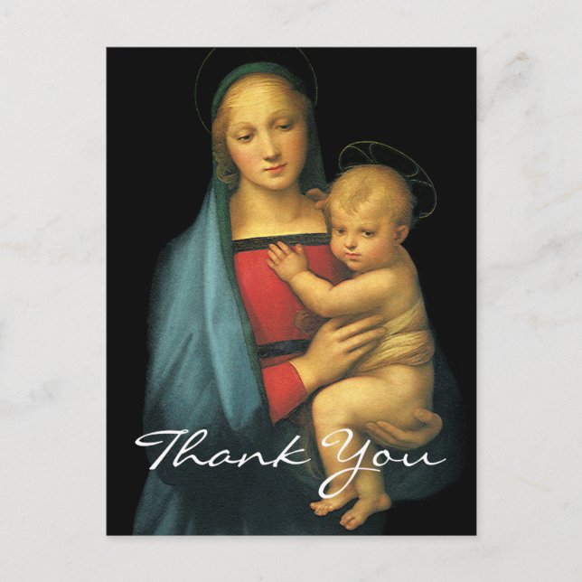 Raphael's Madonna And Child Postcard (Front)