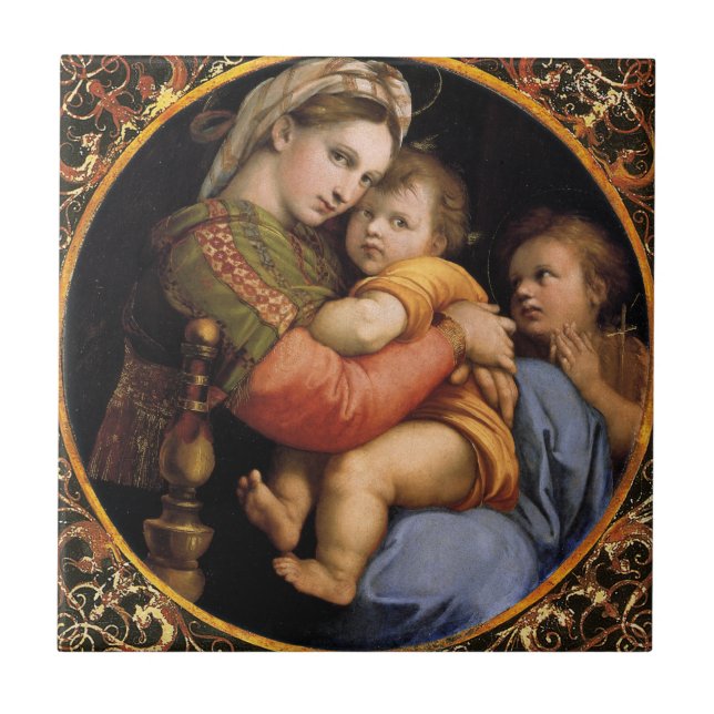Raphael's Madonna della sedia Decorative Tile (Front)