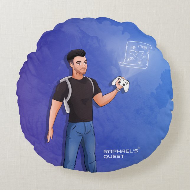 Raphael's Quest - Official Youtube Channel Round Cushion (Front)
