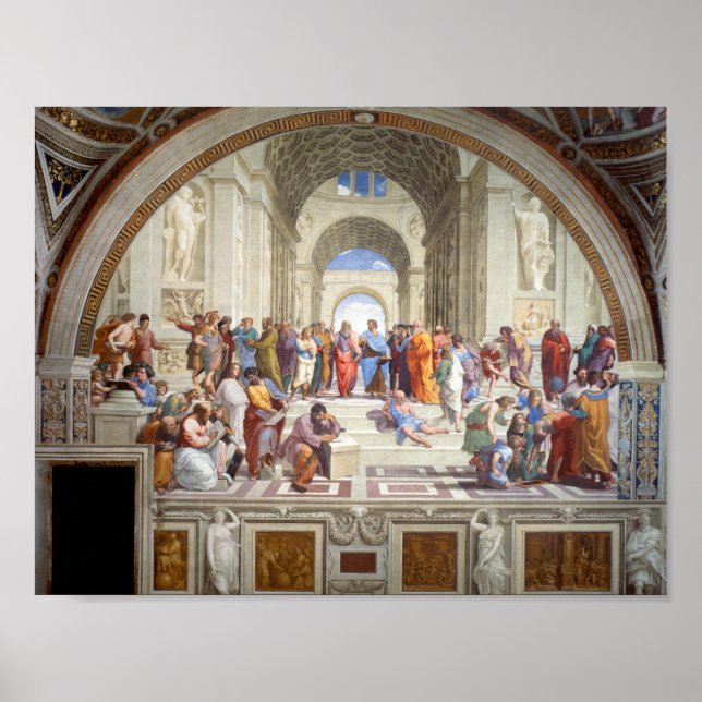 Raphael's School of Athens (1511) Poster (Front)