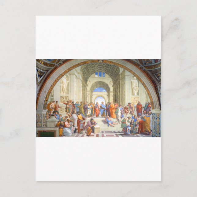 Raphael's School of Athens (Plato and Aristotle) Postcard (Front)