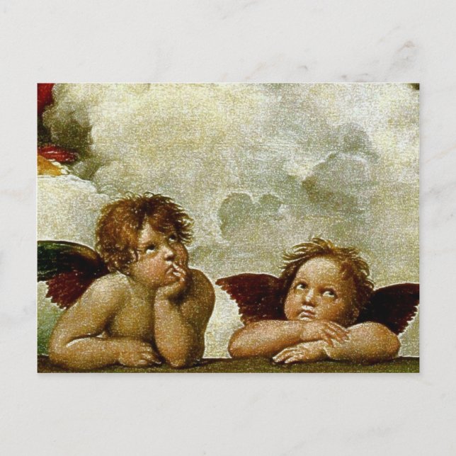 Raphael's "Sistine Madonna" (circa 1513) (Detail) Postcard (Front)