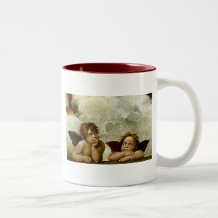 Raphael's "Sistine Madonna" (circa 1513) (Detail) Two-Tone Coffee Mug