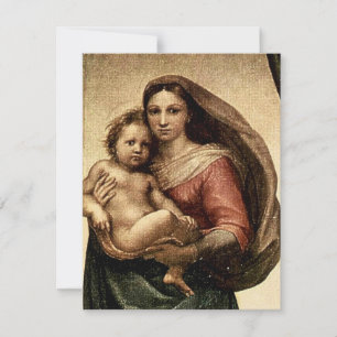 Raphael's "Sistine Madonna" Detail (circa 1513) Invitation