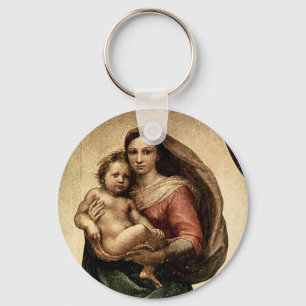 Raphael's "Sistine Madonna" Detail (circa 1513) Key Ring