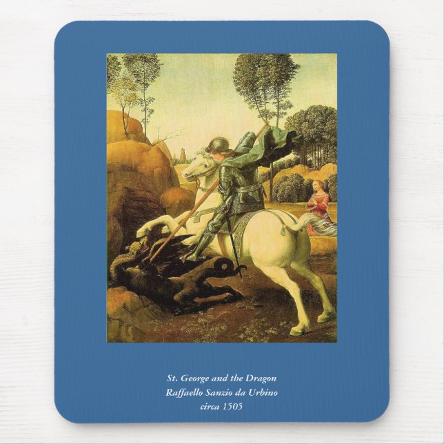 Raphael's "St. George and the Dragon" (circa 1505) Mouse Pad (Front)