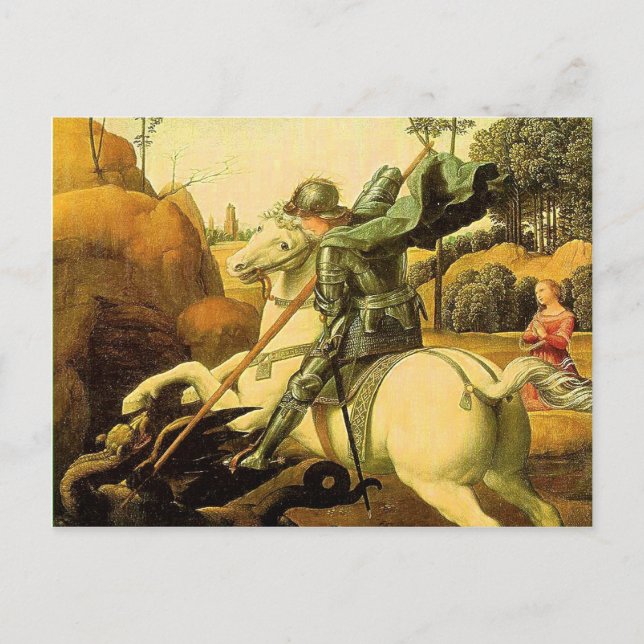 Raphael's "St. George and the Dragon" (circa 1505) Postcard (Front)