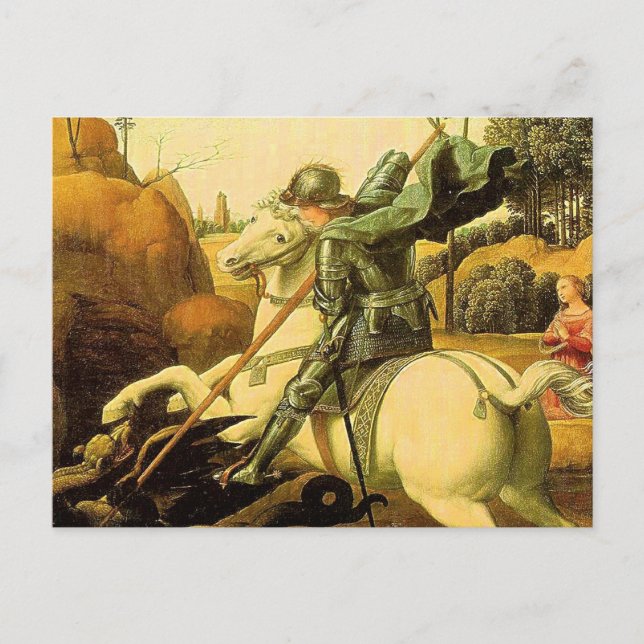 Raphael's "St. George and the Dragon" (circa 1505) Postcard (Front)