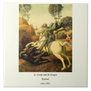 Raphael's "St. George and the Dragon" (circa 1505) Tile