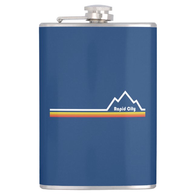 Rapid City, South Dakota Hip Flask (Front)