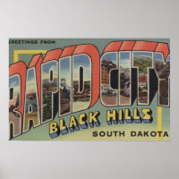 Rapid City, South Dakota - Large Letter Scenes