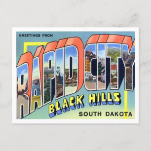 Rapid City, South Dakota Vintage Big Letters Postcard