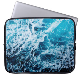 Rapid sea while sailing ship. Dramatic and picture Laptop Sleeve