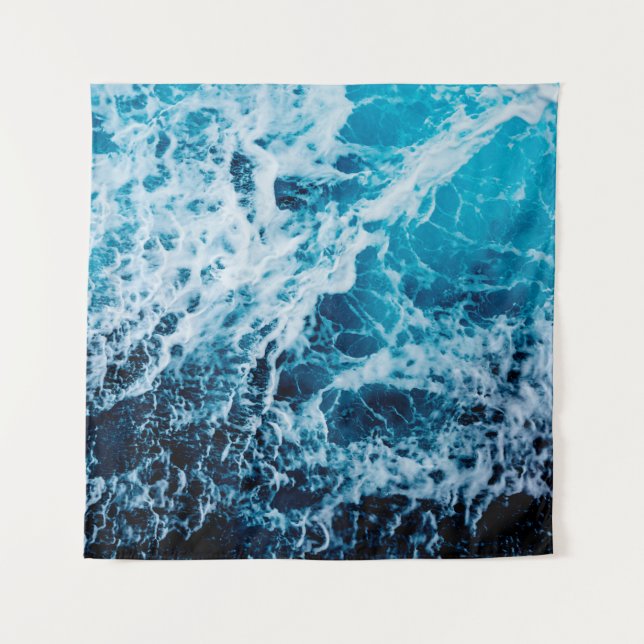 Rapid sea while sailing ship. Dramatic and picture Tapestry (Front)