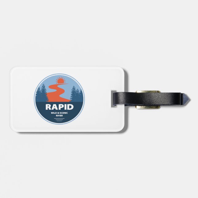 Rapid Wild And Scenic River Idaho Luggage Tag (Back Horizontal)