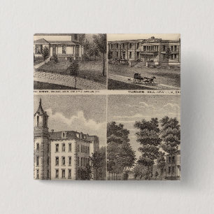 Rapidan Mills and Residences in Rapidan, Minnesota 15 Cm Square Badge