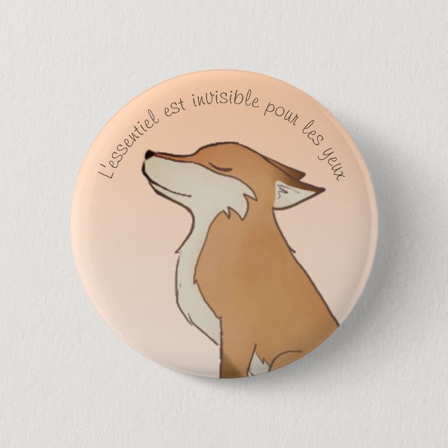 Raposa Pequeno Príncipe 6 Cm Round Badge (Front)