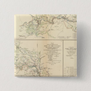 Rappahannock R, Chancellorsville, Fredericksburg 15 Cm Square Badge