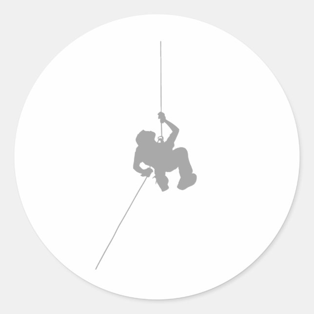 rappelling classic round sticker (Front)
