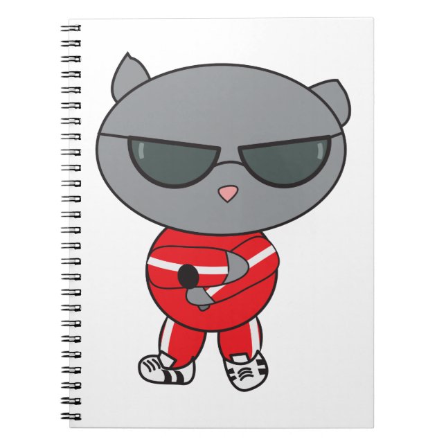 Rapper Cat in Track Suit Notebook (Front)