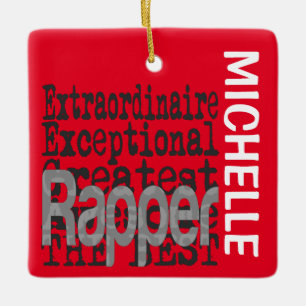 Rapper Extraordinaire CUSTOM Ceramic Ornament