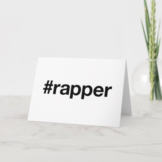 RAPPER Hashtag Card (Front)
