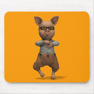 Rapper Pig Mouse Pad