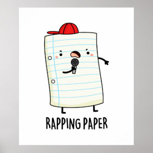Rapping Paper Funny Wrapping Paper Pun  Poster