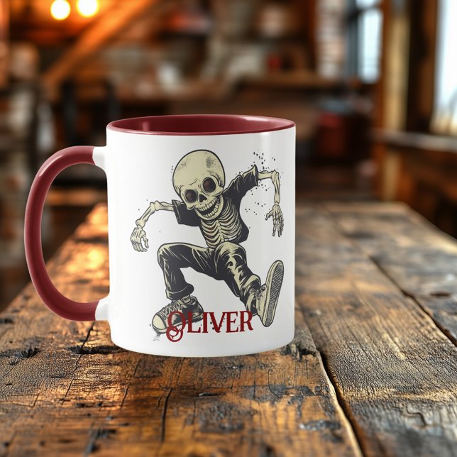 Rapping Skeleton Halloween – Spooky Dancing Vibes Mug (Creator Uploaded)