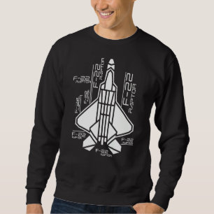 Raptor Aeroplane F 22 Jet Fighter Souvenir And Fig Sweatshirt