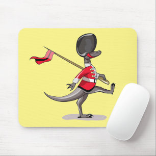 Raptor Dressed As A British Guard. Mouse Pad