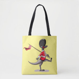 Raptor Dressed As A British Guard. Tote Bag