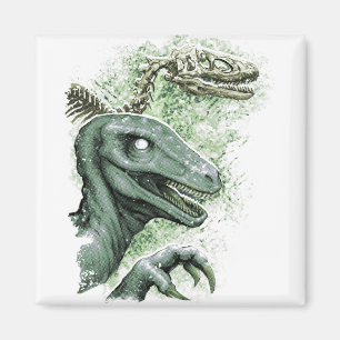 Raptor in Green Magnet
