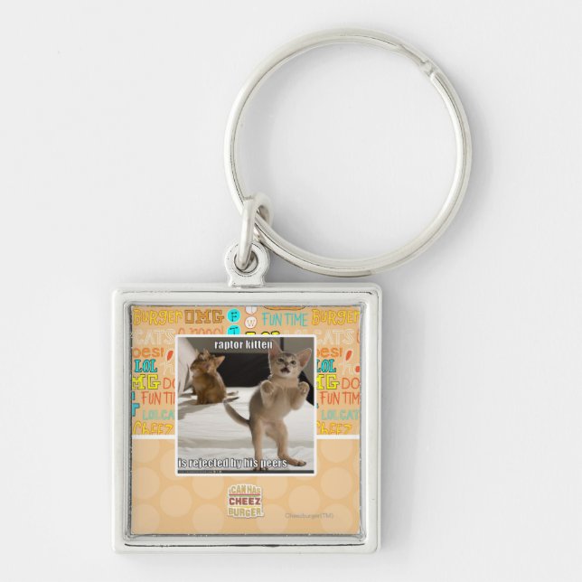 Raptor Kitten Key Ring (Front)