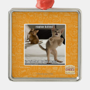 Raptor Kitten Metal Tree Decoration