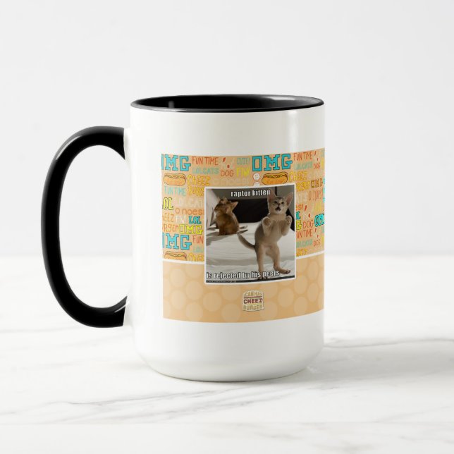 Raptor Kitten Mug (Left)