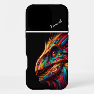Raptor Rainbow Dragon's Gaze iPhone 16 Pro Max Case