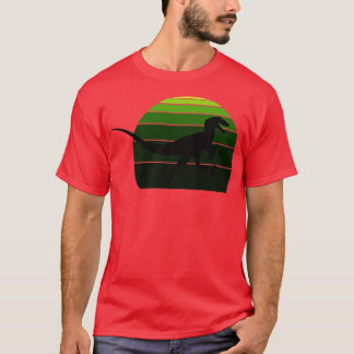 Raptor Retro 80s Design Green The Isle T-Shirt