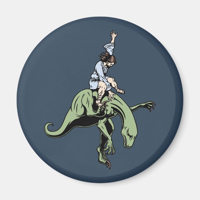 Raptor Rodeo Jesus Magnet (Front)