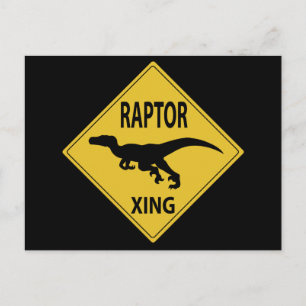 Raptor Xing Postcard