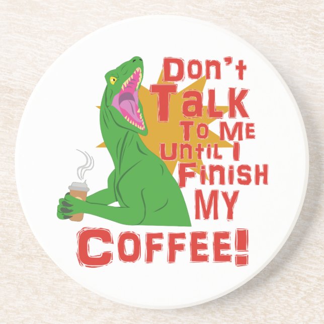 Raptors and Coffee Coaster (Front)